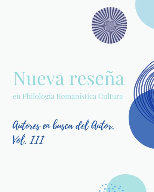 📚 Nueva reseña en Philologia Romanistica Cultura sobre «Autores en busca del Autor. Vol. III». El proyecto Dios en la Literatura Contemporánea sigue creciendo con 15 estudios sobre la presencia de Dios en la literatura contemporánea.

👉 Disponible en nuestra web. #CEUEdiciones #Editorial #bookstagram