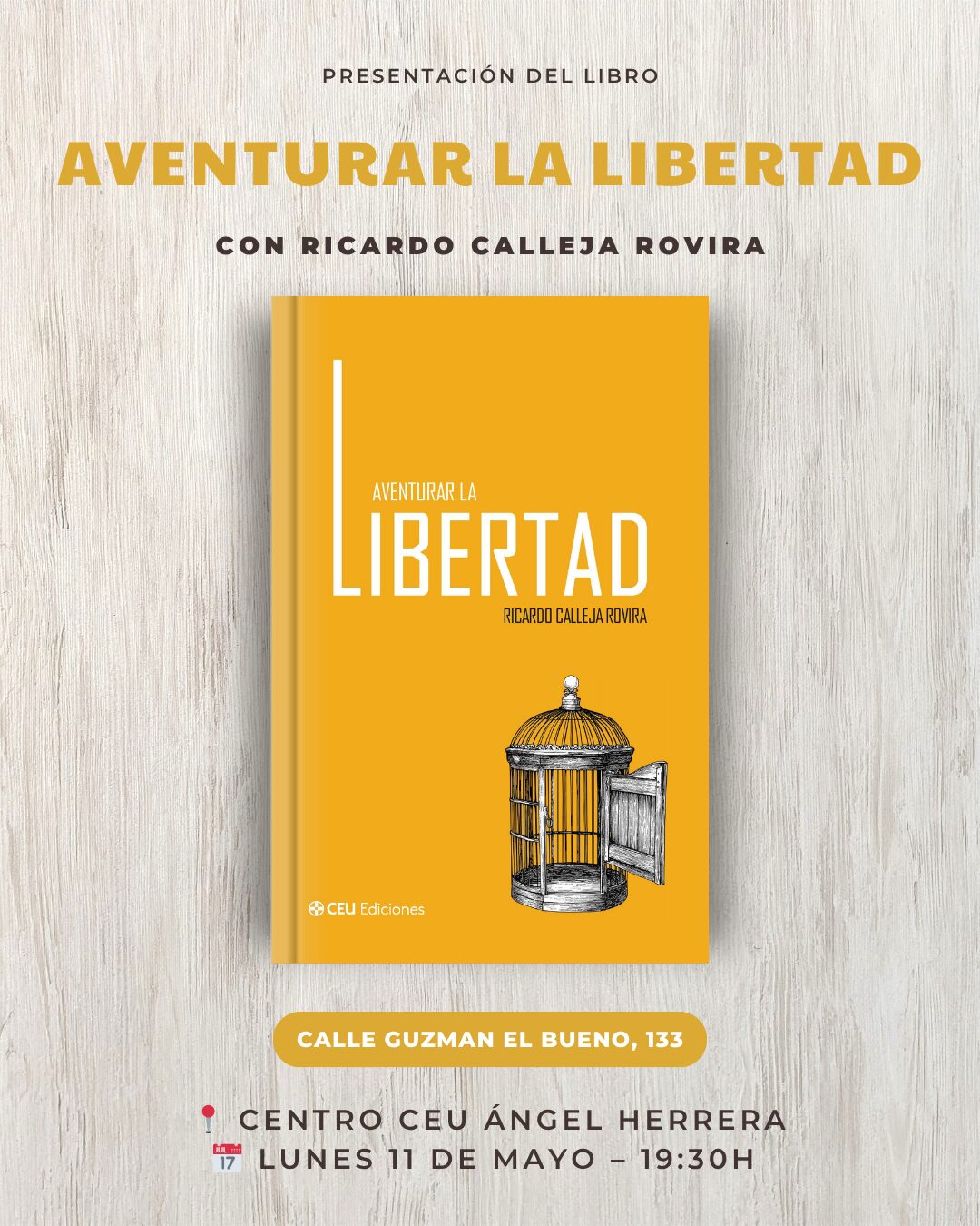 Presentación del libro «Aventurar la Libertad» en el Centro Ángel Herrera Oria